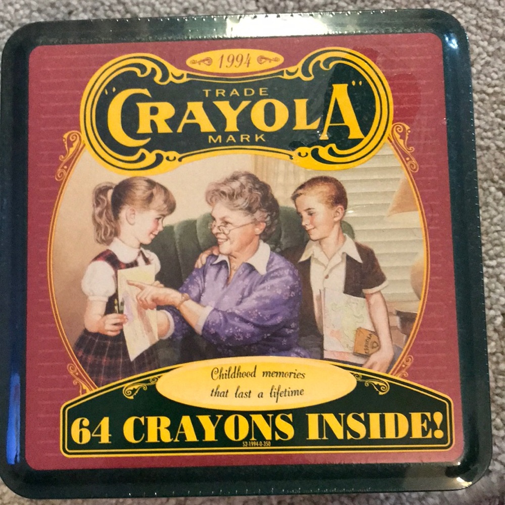 NWT crayola crayons tin64 crayons